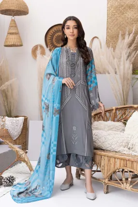 3-Pc Charizma Unstitched Slub Linen Shawl Suit CPW22-29