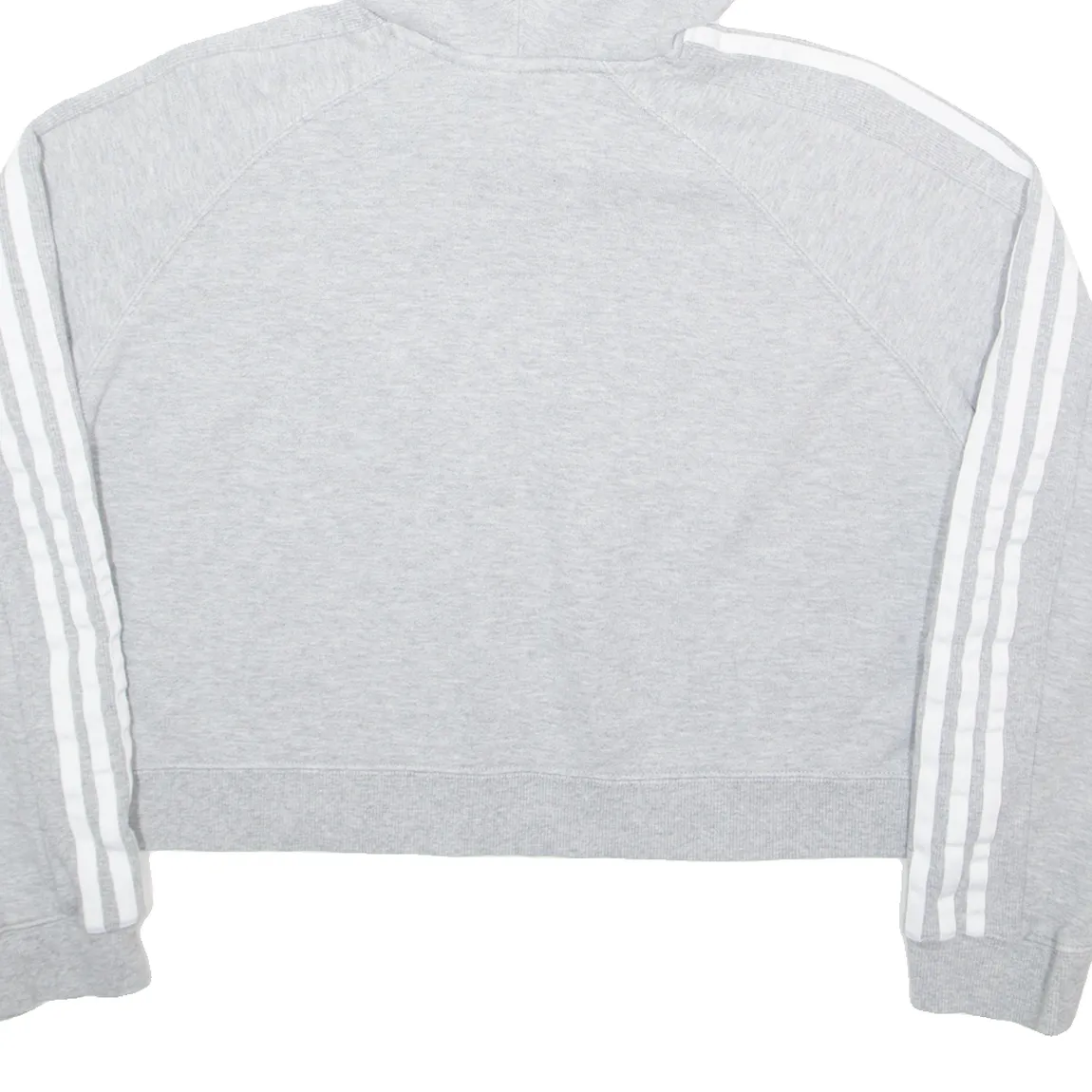 ADIDAS Crop Womens Grey Hoodie UK 8