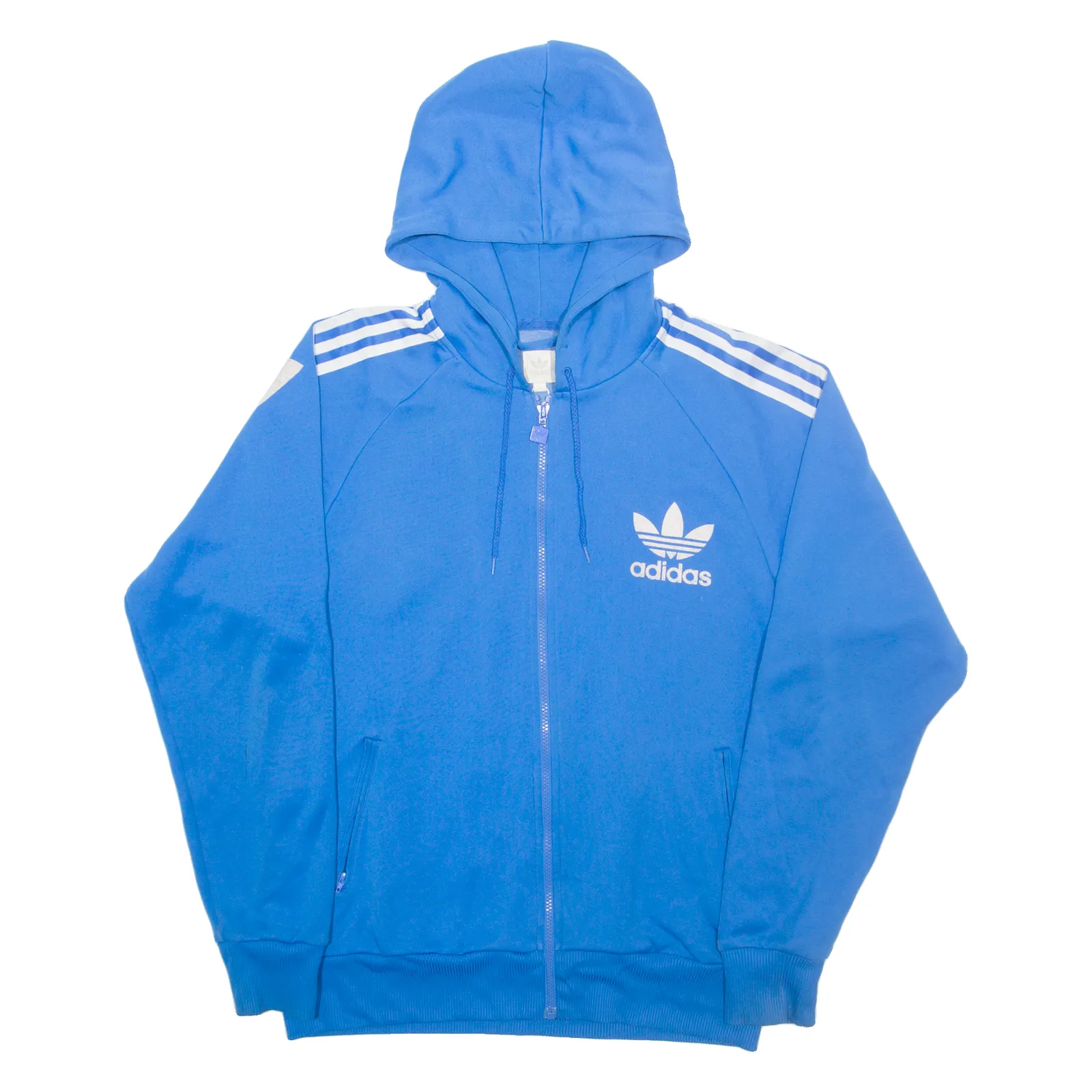 ADIDAS Mens Blue Hoodie Full Zip L