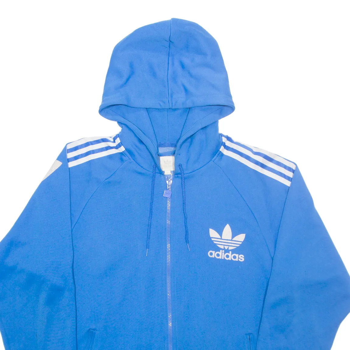 ADIDAS Mens Blue Hoodie Full Zip L