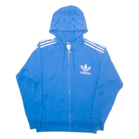 ADIDAS Mens Blue Hoodie Full Zip L