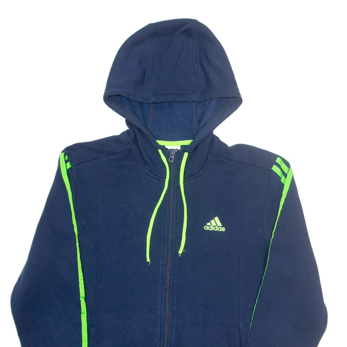 ADIDAS Mens Blue Hoodie Full Zip S