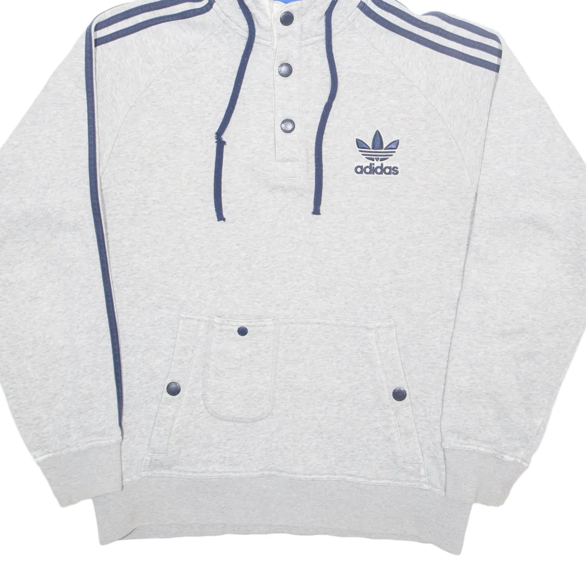 ADIDAS Mens Grey Hoodie M