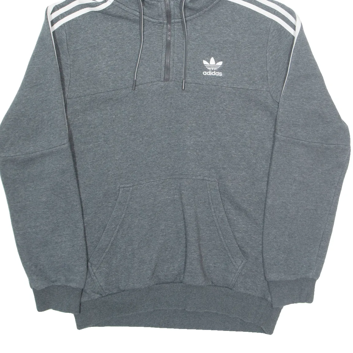 ADIDAS Mens Grey Hoodie S