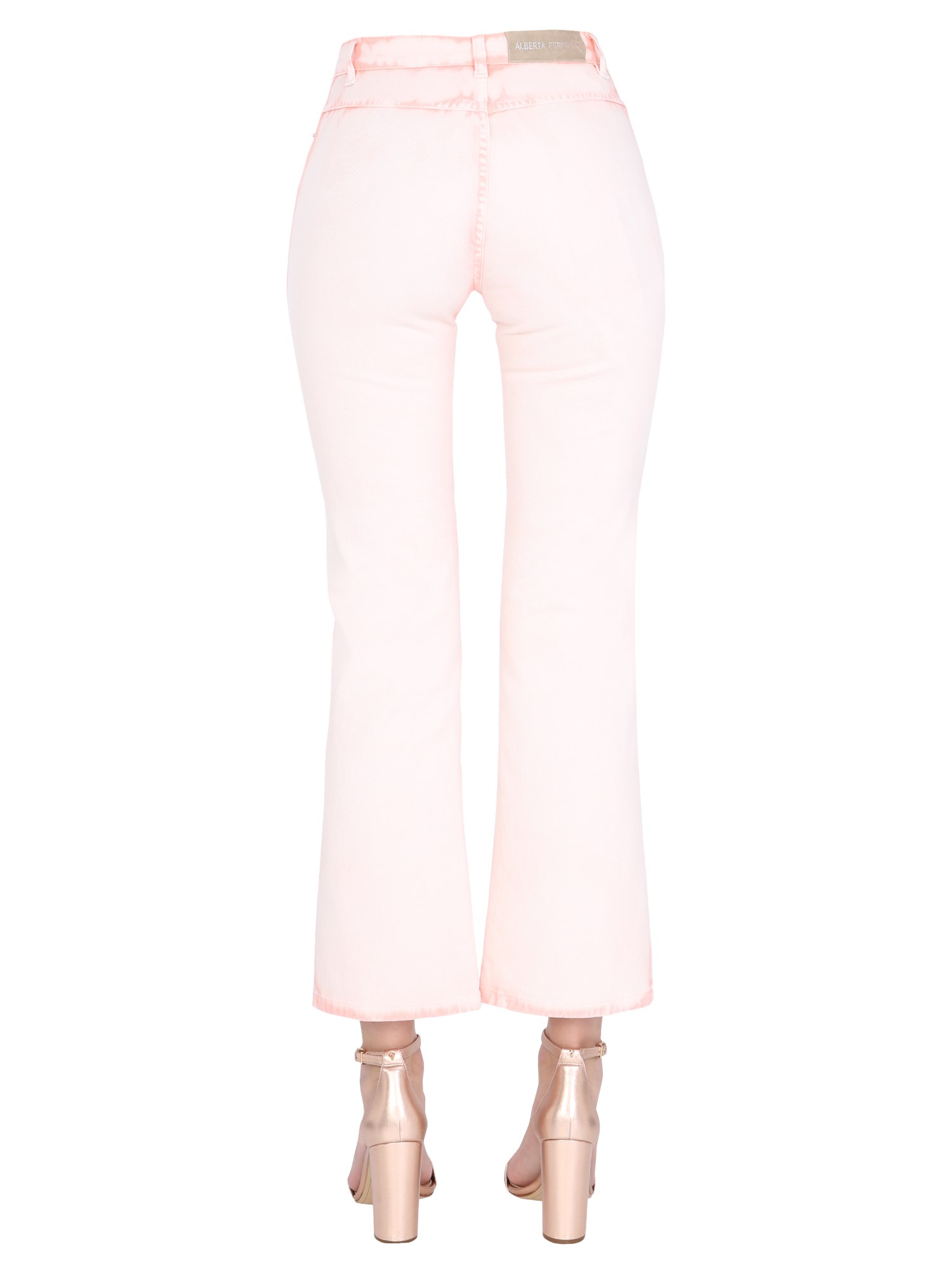 ALBERTA FERRETTI    70'S SORBET SKY DYE TROUSERS