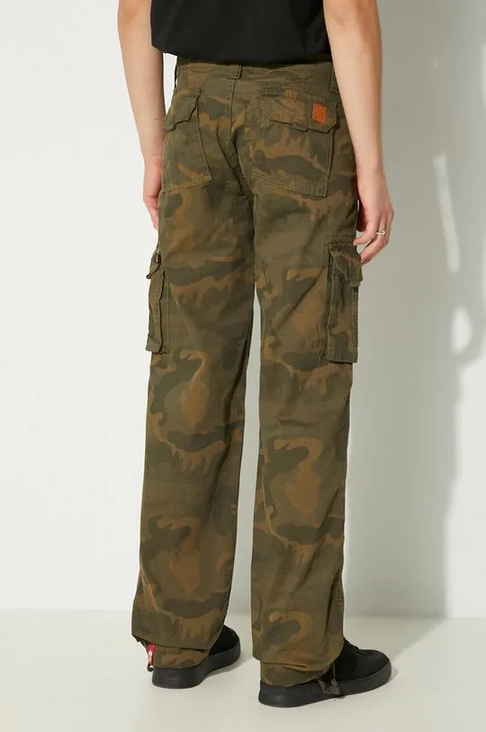 Alpha Industries cotton trousers Jet Pant Camo green color 101212C