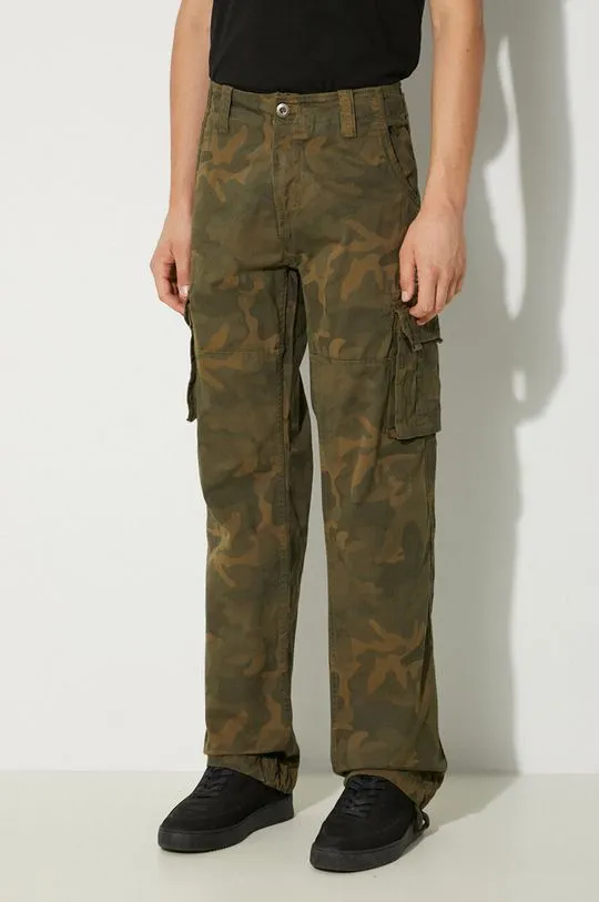 Alpha Industries cotton trousers Jet Pant Camo green color 101212C