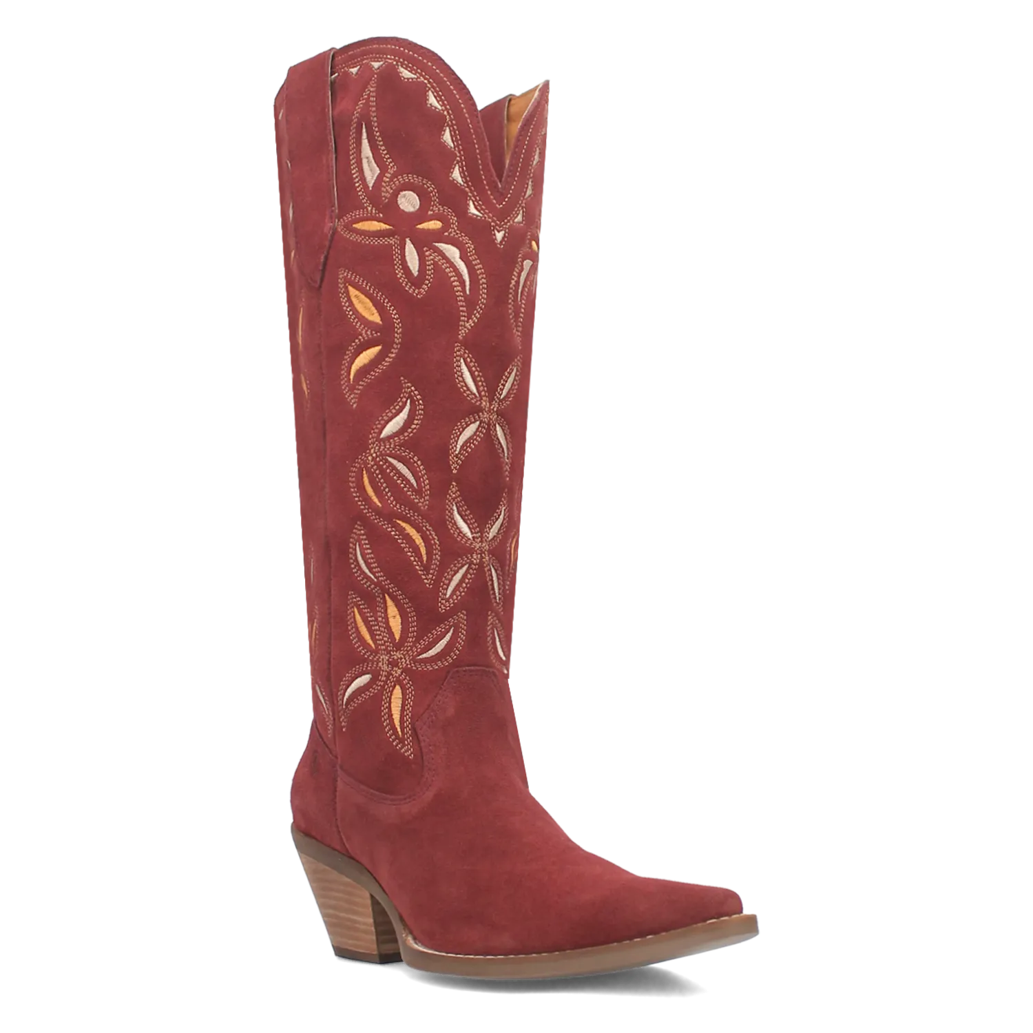 Bandelera Burgundy Suede Leather Embordered Boots (DS)