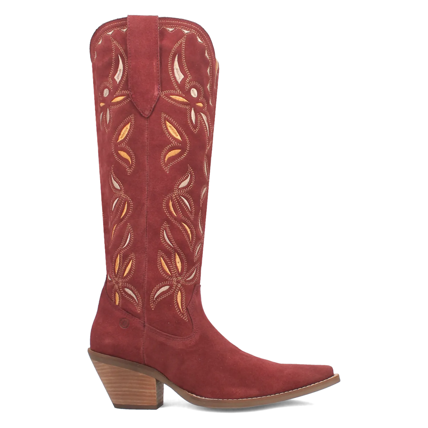 Bandelera Burgundy Suede Leather Embordered Boots (DS)