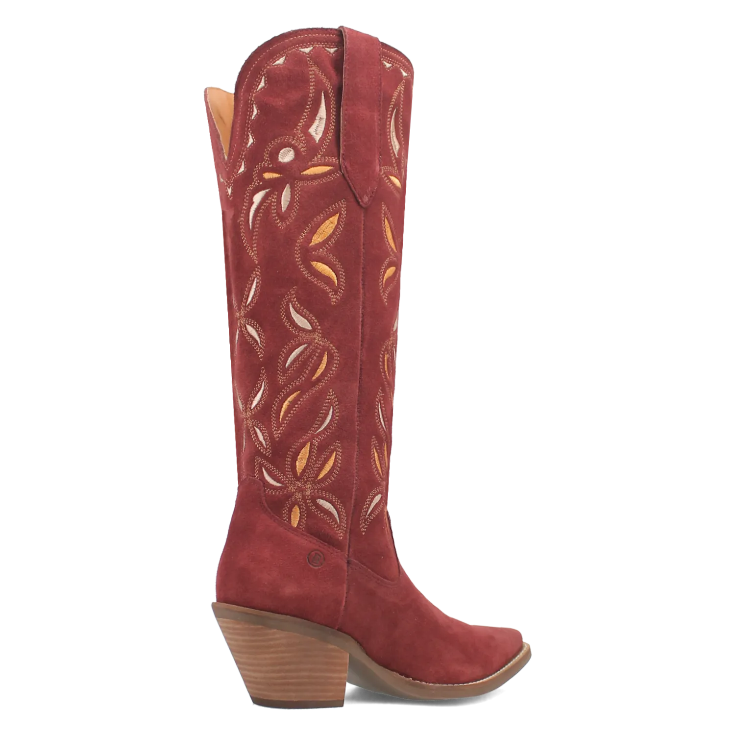 Bandelera Burgundy Suede Leather Embordered Boots (DS)