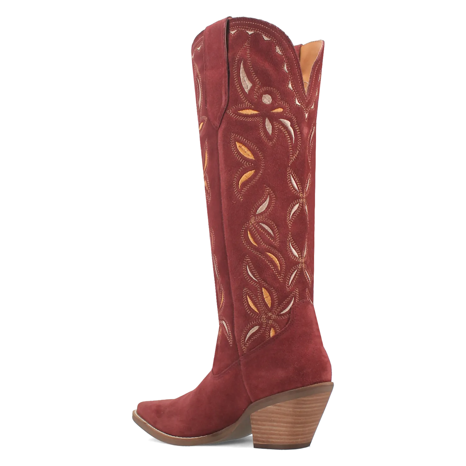 Bandelera Burgundy Suede Leather Embordered Boots (DS)