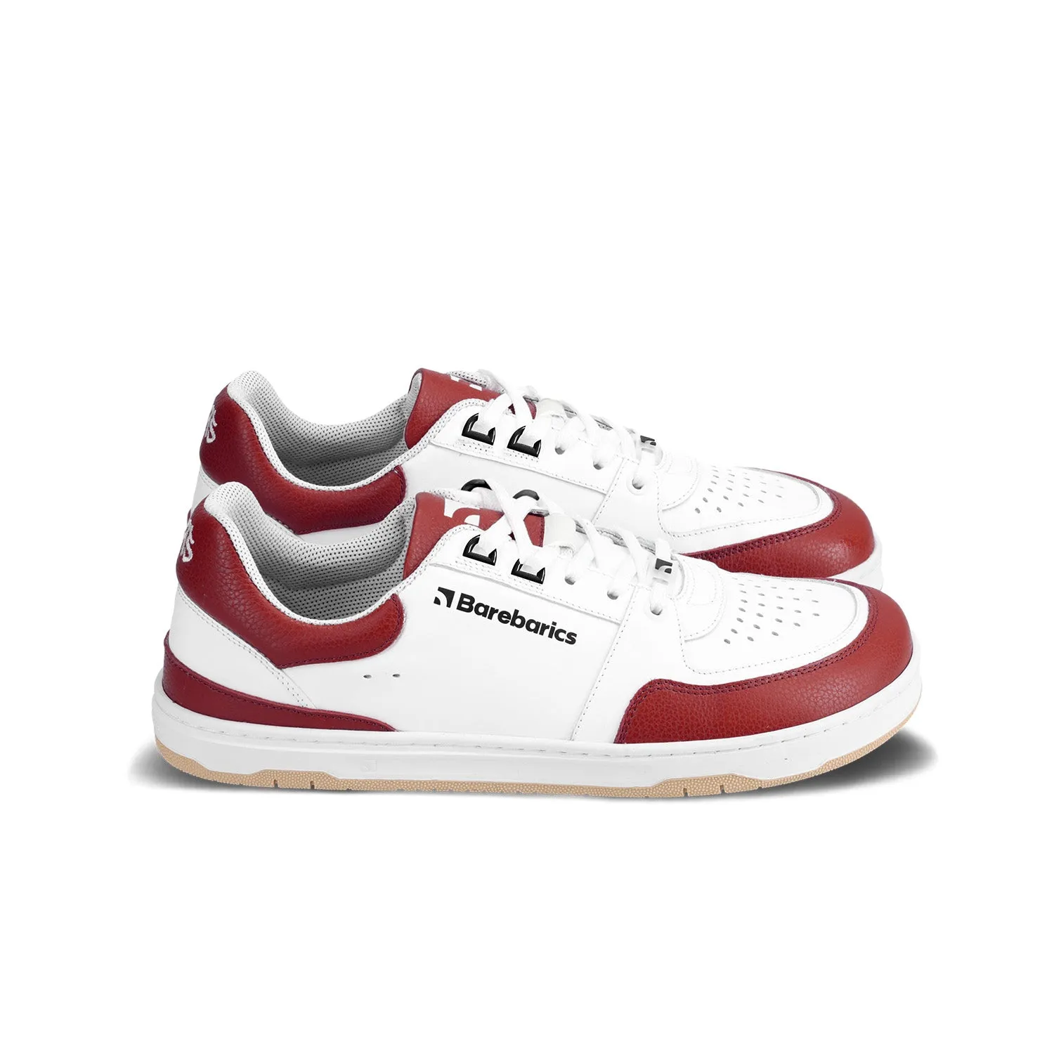 Barefoot Sneakers Barebarics Wave - White & Crimson Red