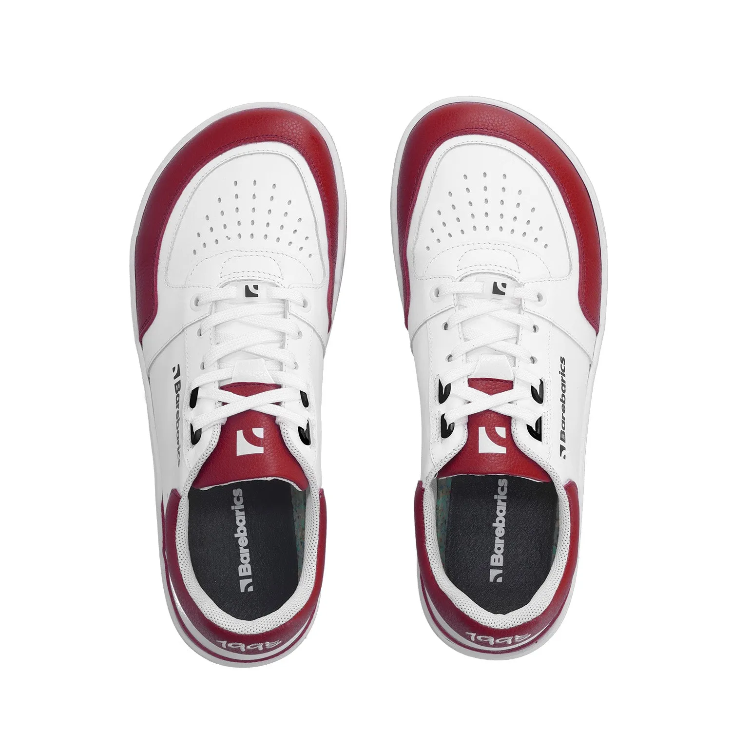 Barefoot Sneakers Barebarics Wave - White & Crimson Red