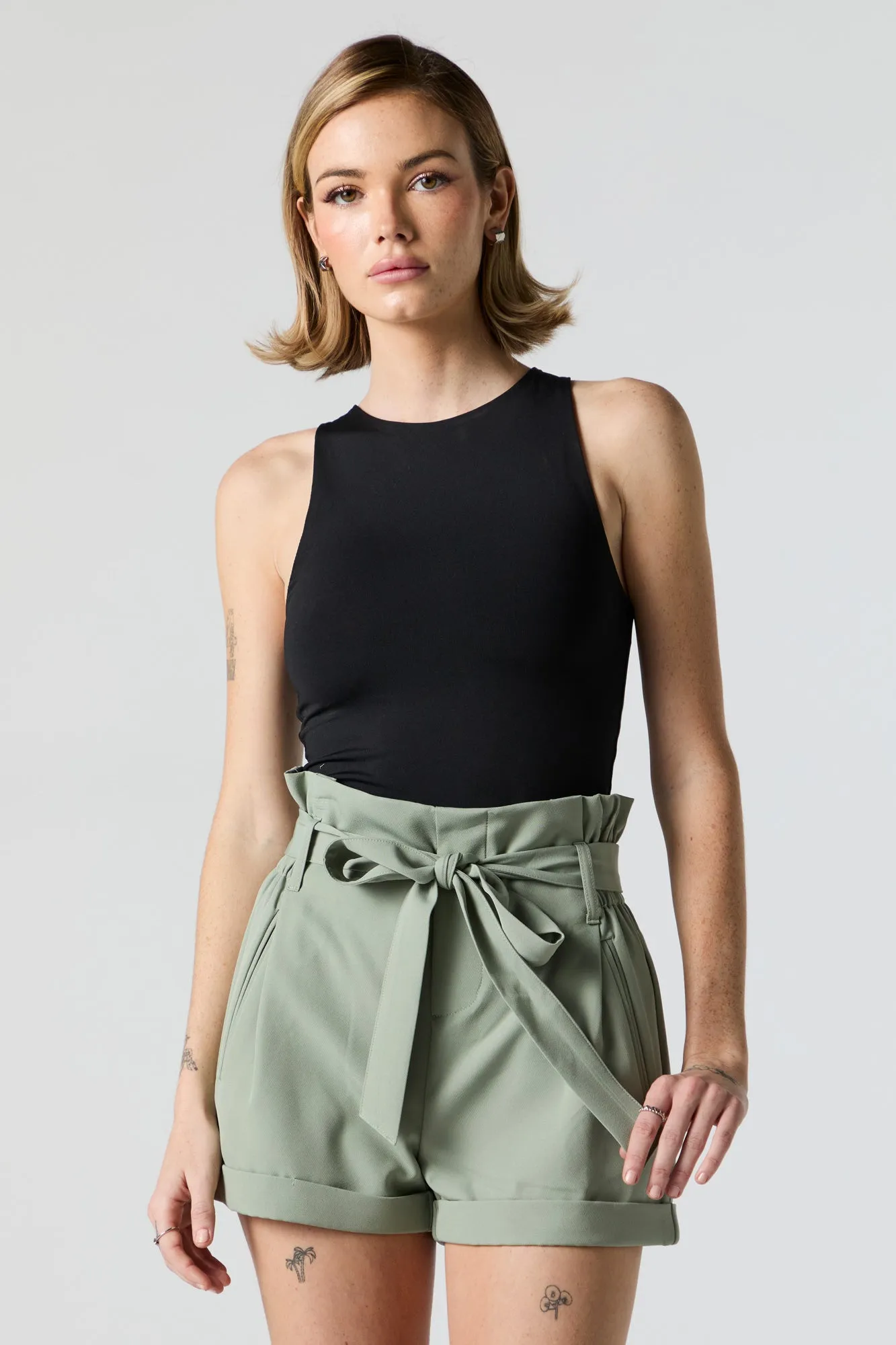 Belted Paperbag Short