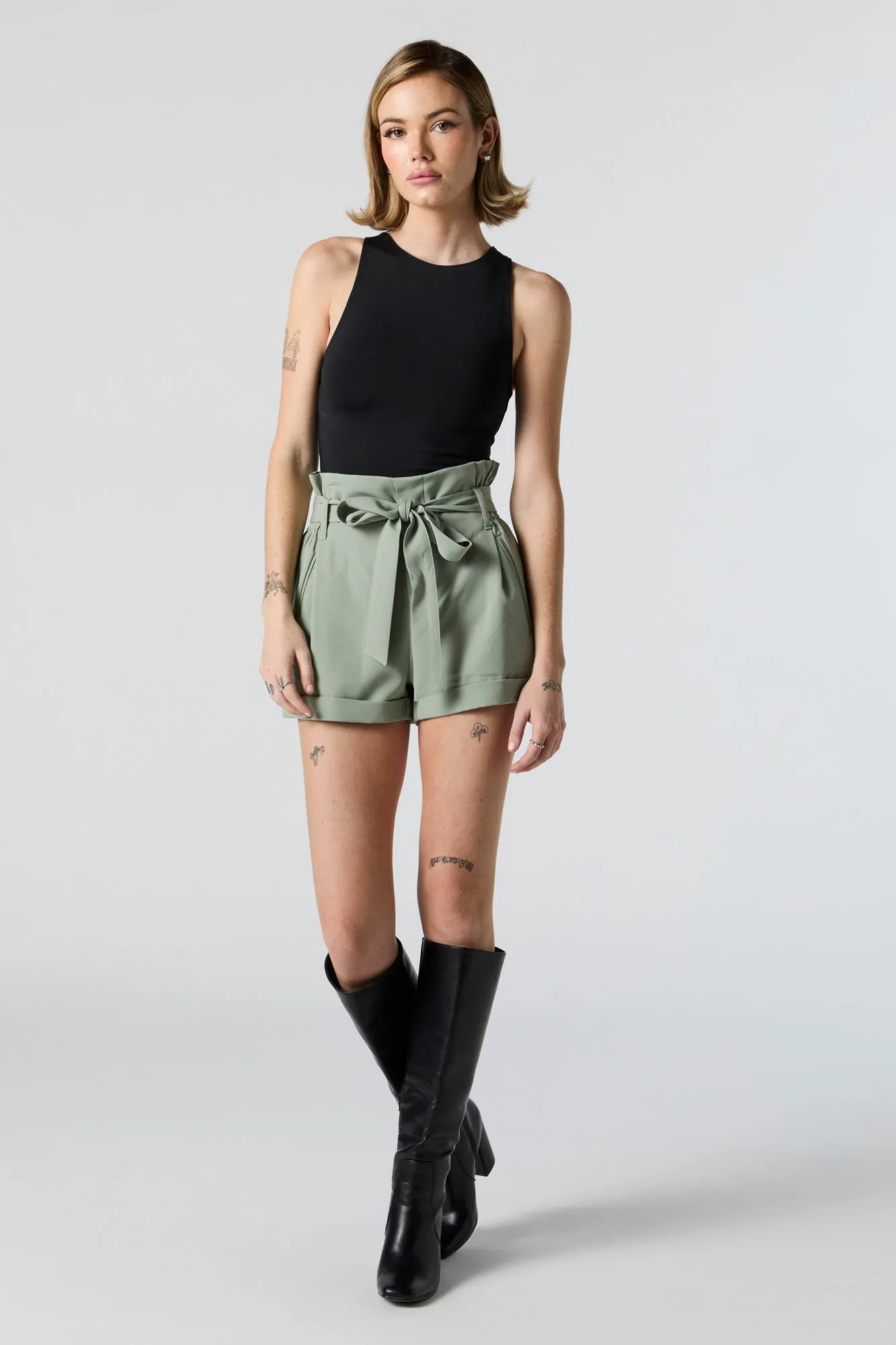 Belted Paperbag Short