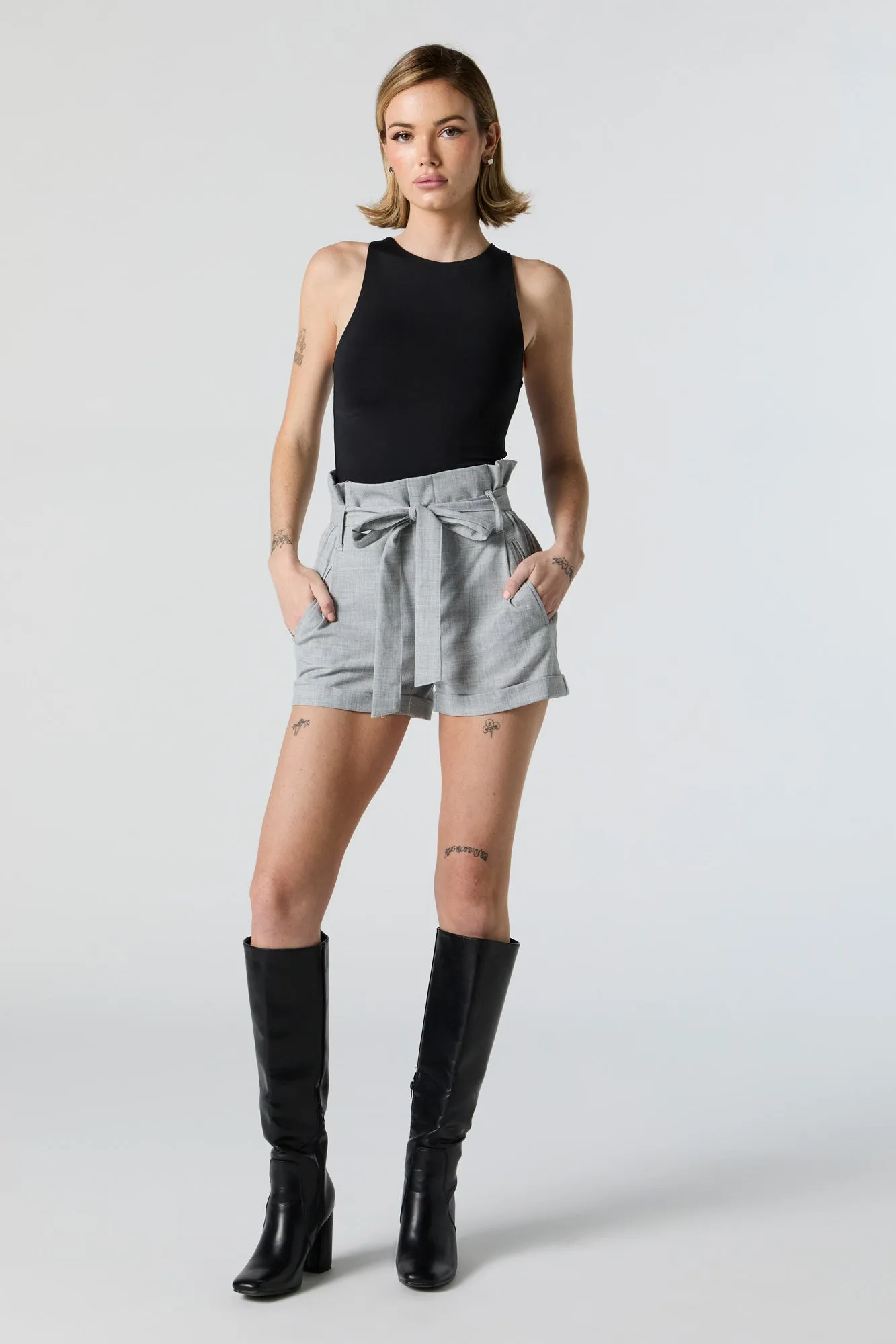 Belted Paperbag Short