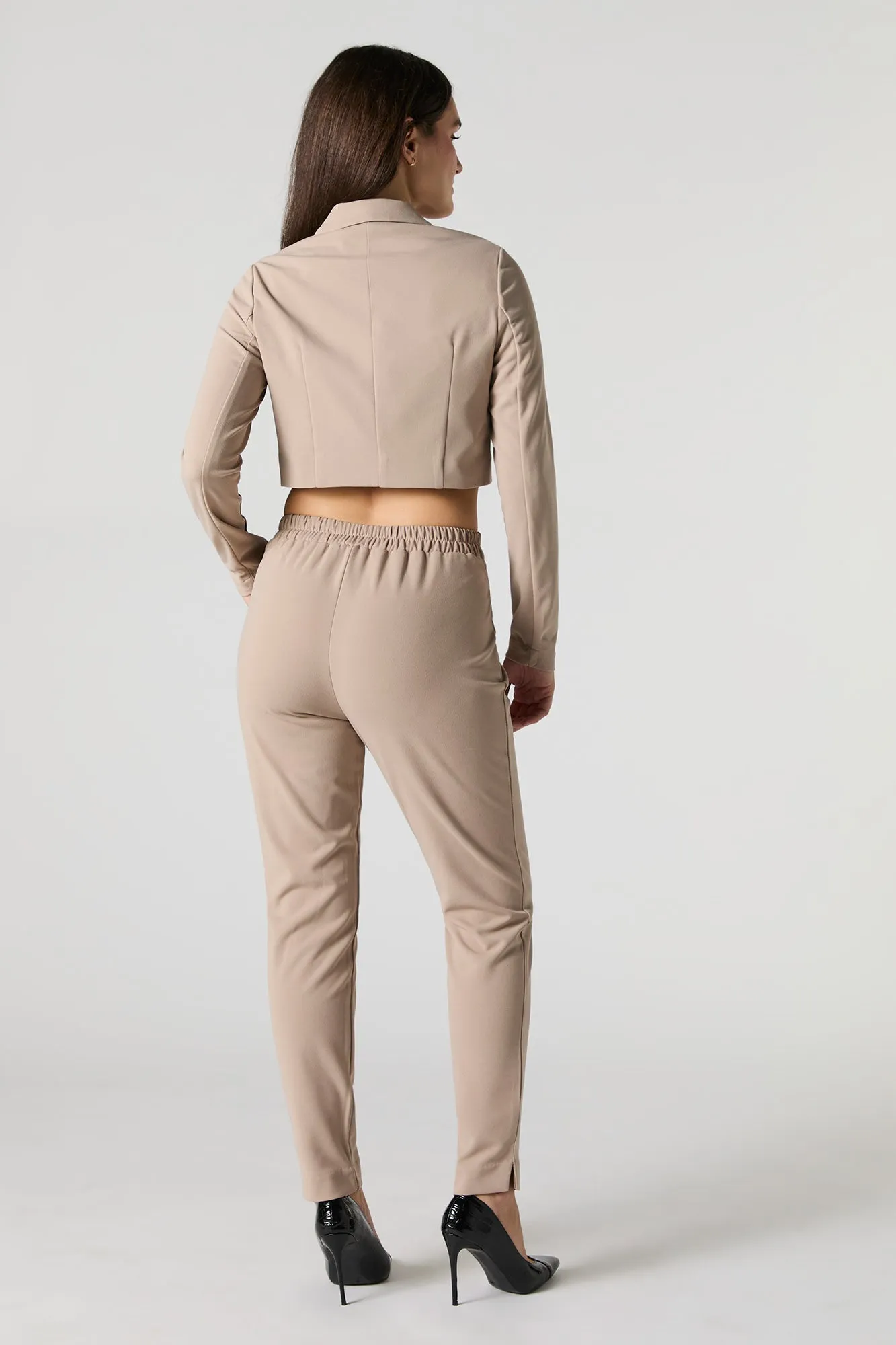 Belted Slim Dress Pant