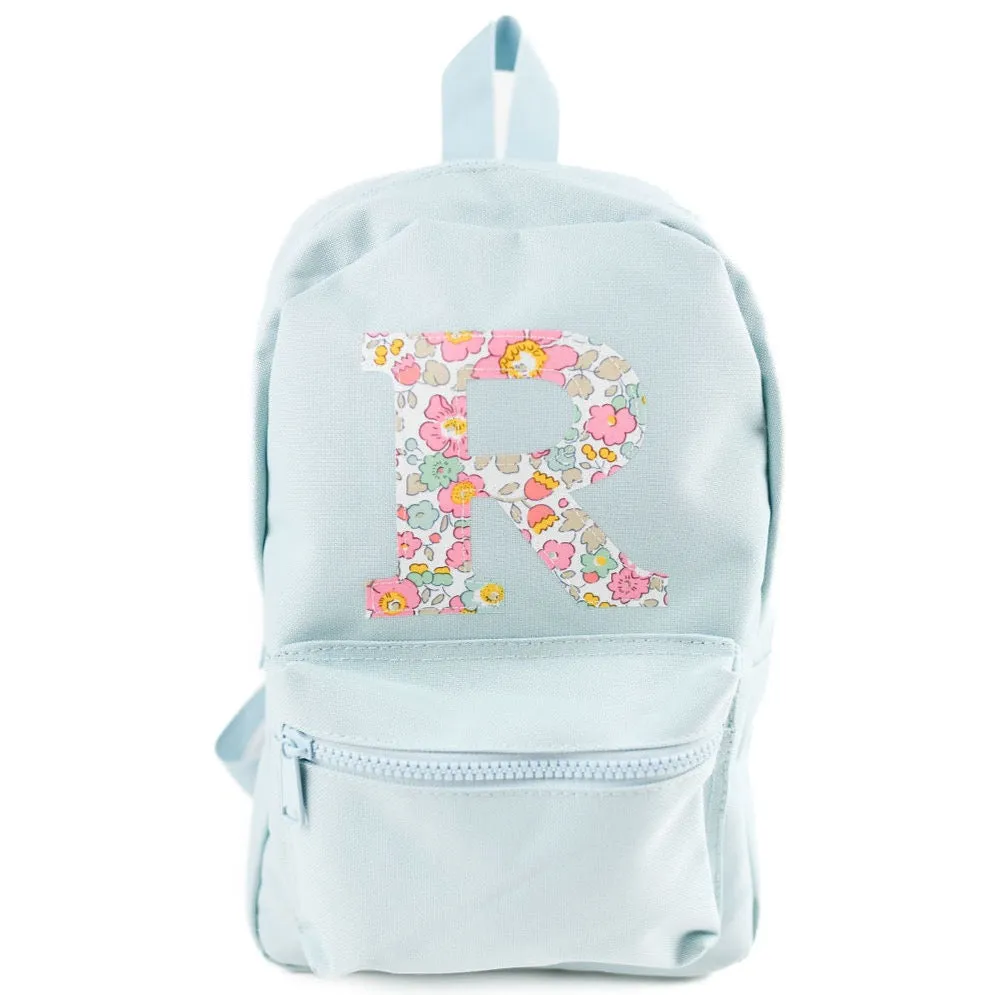 Betsy Light Pink Liberty of London Initial Small Backpack - Light Blue