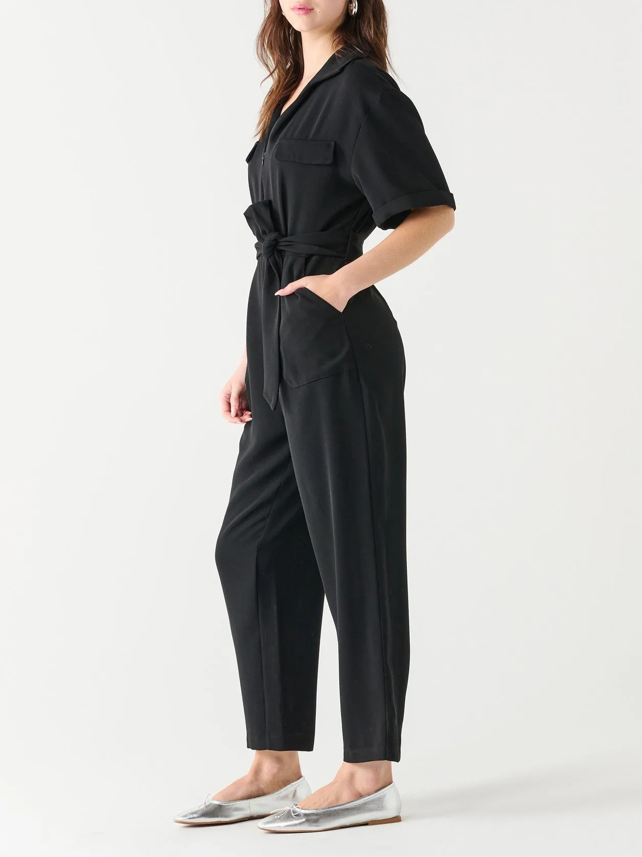 BLACK TAPE Utility Belted Jumpsuit