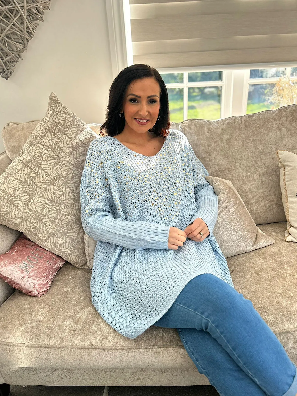 Blue Foil Pattern Jumper Jessie