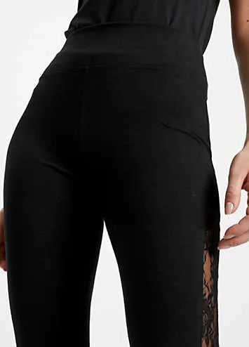 bonprix Lace Trim Leggings | Grattan