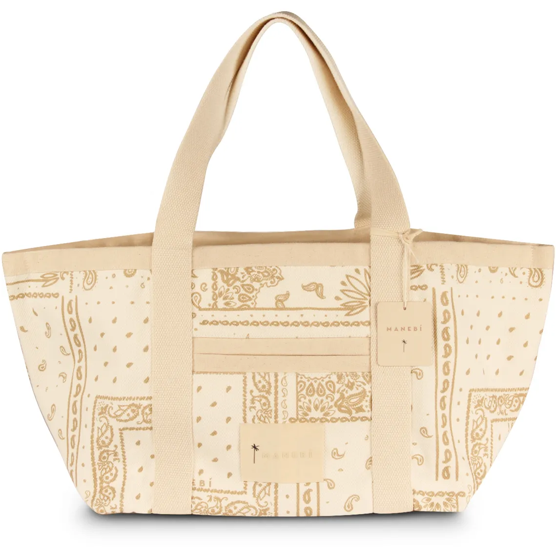 BORSA TOTE BAG BANDANA Donna Beige Bandana