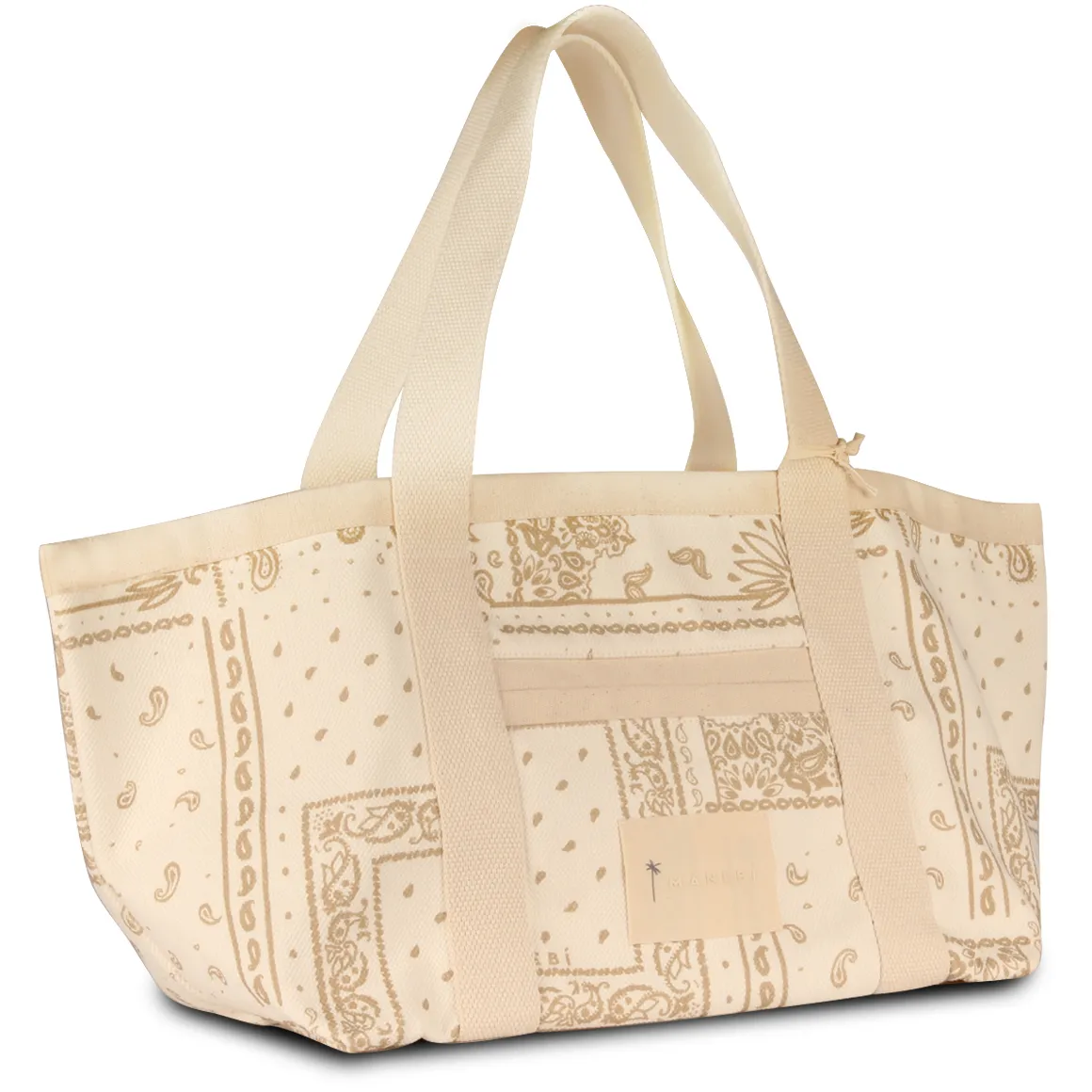 BORSA TOTE BAG BANDANA Donna Beige Bandana