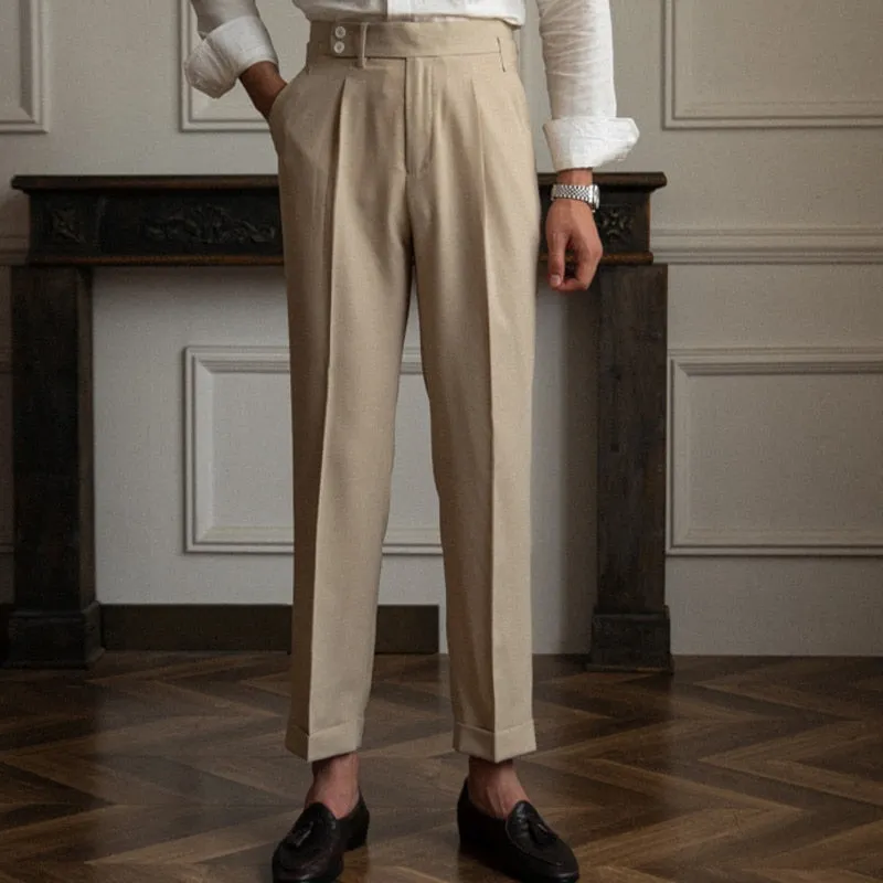 British Style Casual Polyester Business Formal Office Trousers for Men