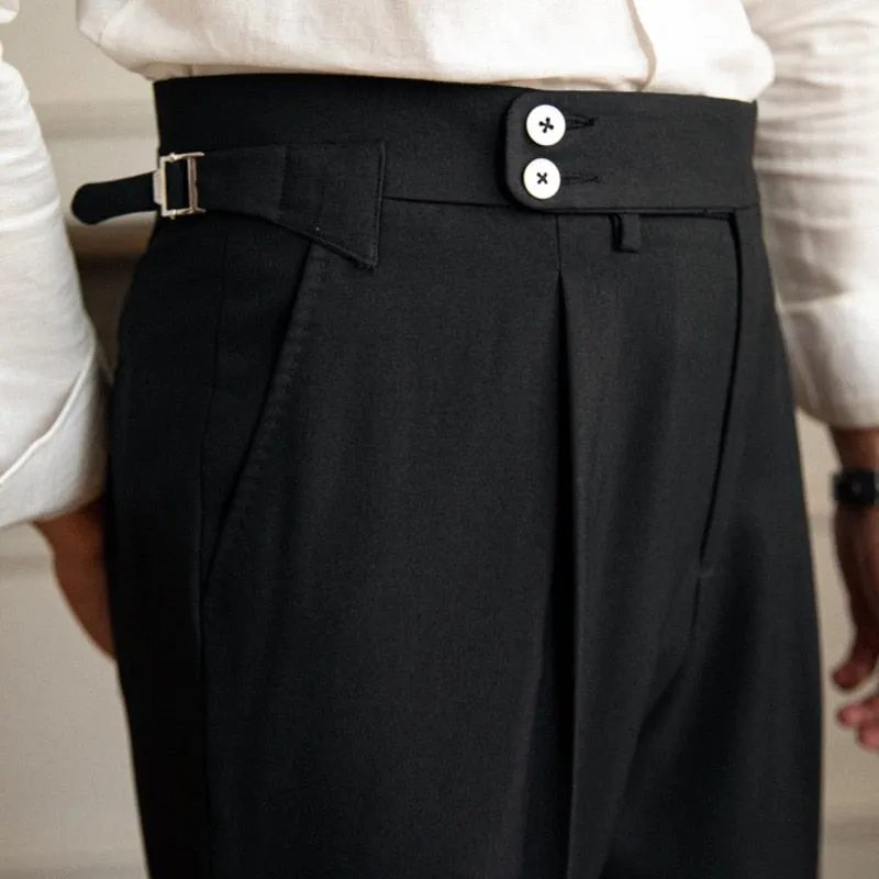 British Style Casual Polyester Business Formal Office Trousers for Men