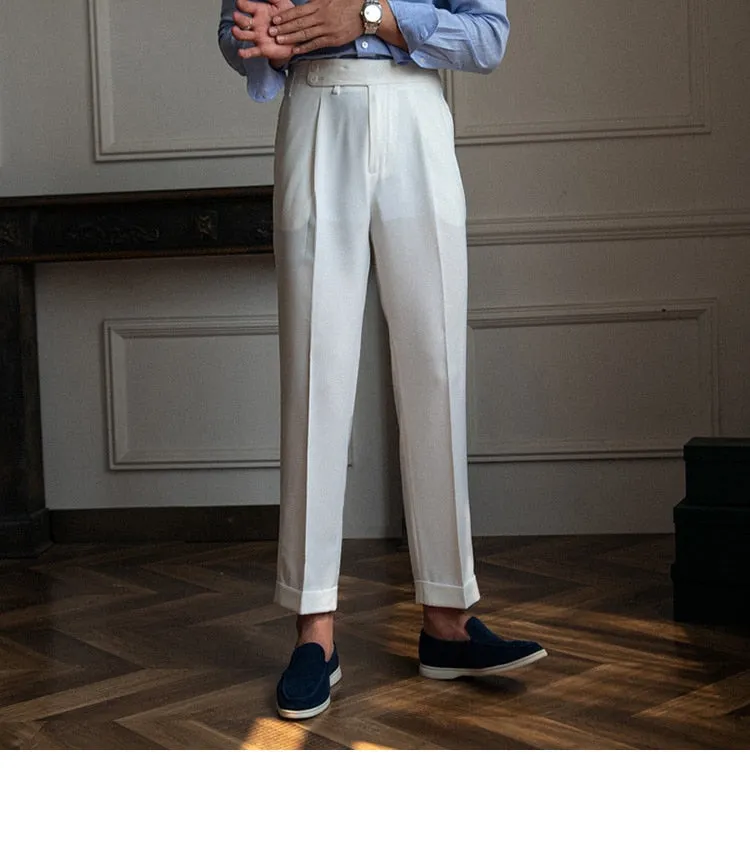 British Style Casual Polyester Business Formal Office Trousers for Men