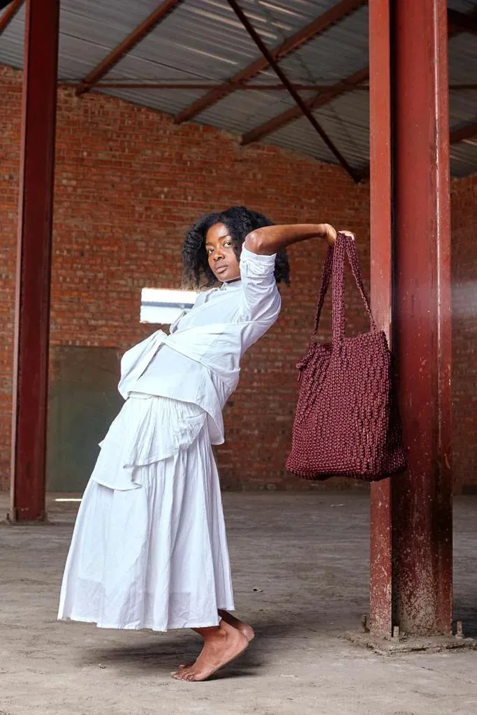 BUYISIWE Woven Shopper Tote bag