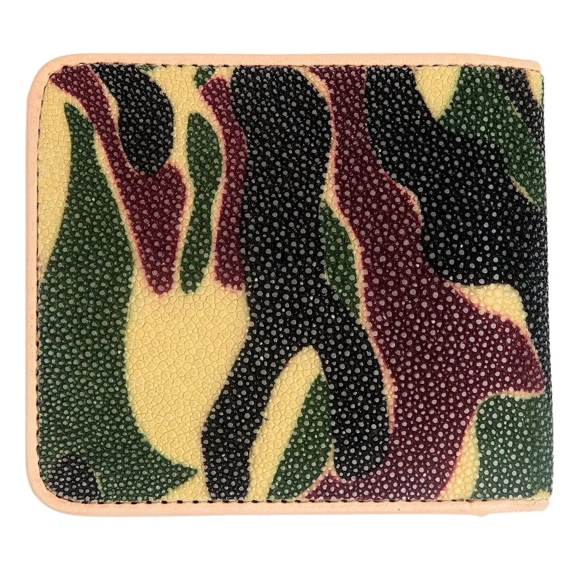 Camouflage Genuine Stingray Leather Wallet