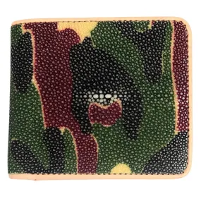 Camouflage Genuine Stingray Leather Wallet