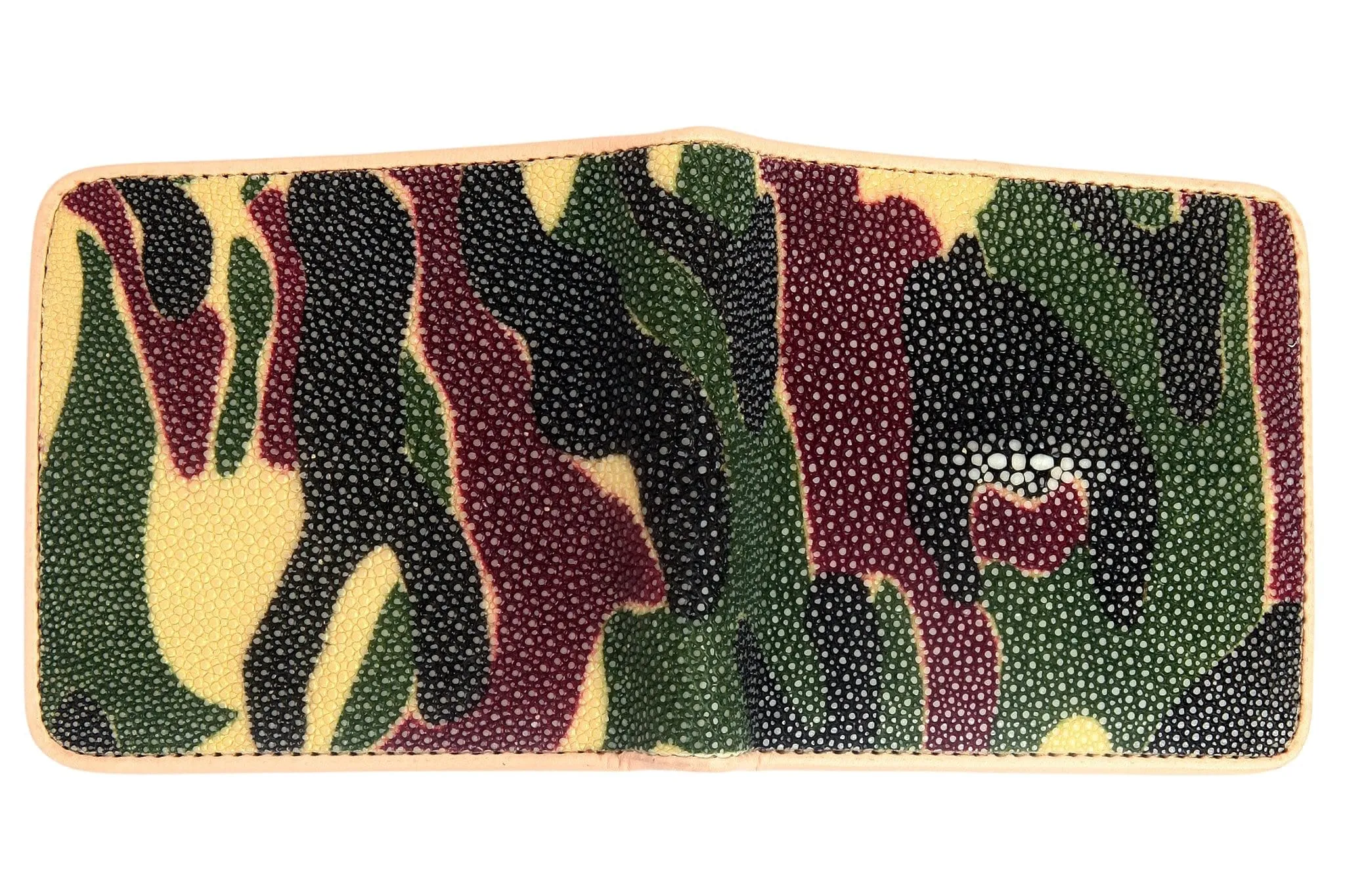 Camouflage Genuine Stingray Leather Wallet