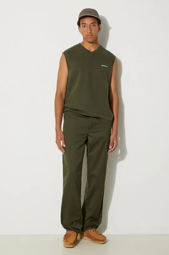 Carhartt WIP trousers Simple Pant men's green color I020075.66602