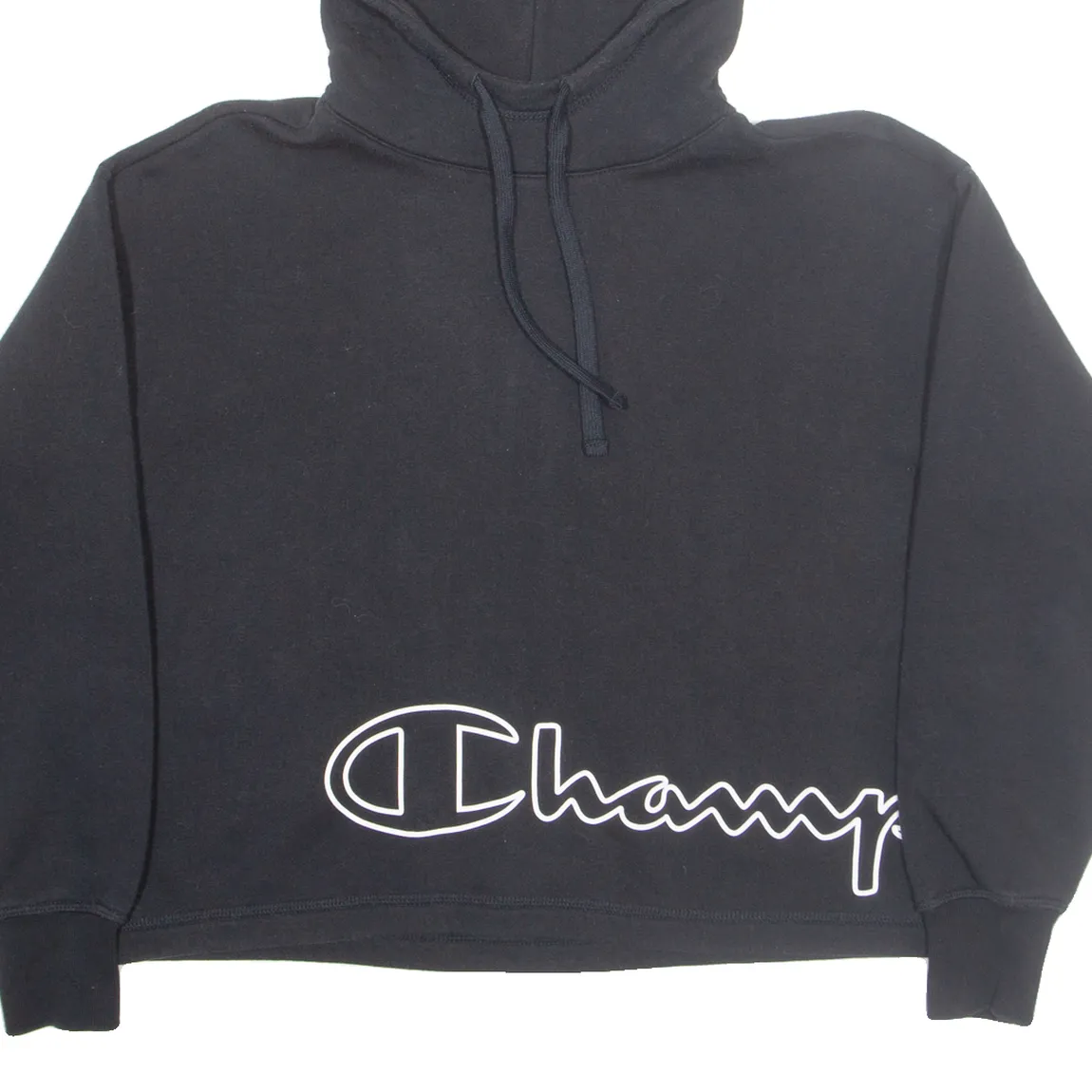 CHAMPION Mens Black Hoodie S