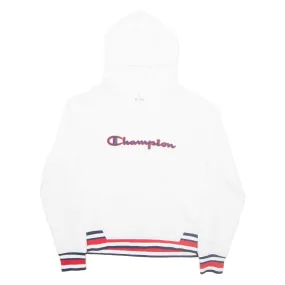 CHAMPION Mens White Hoodie L