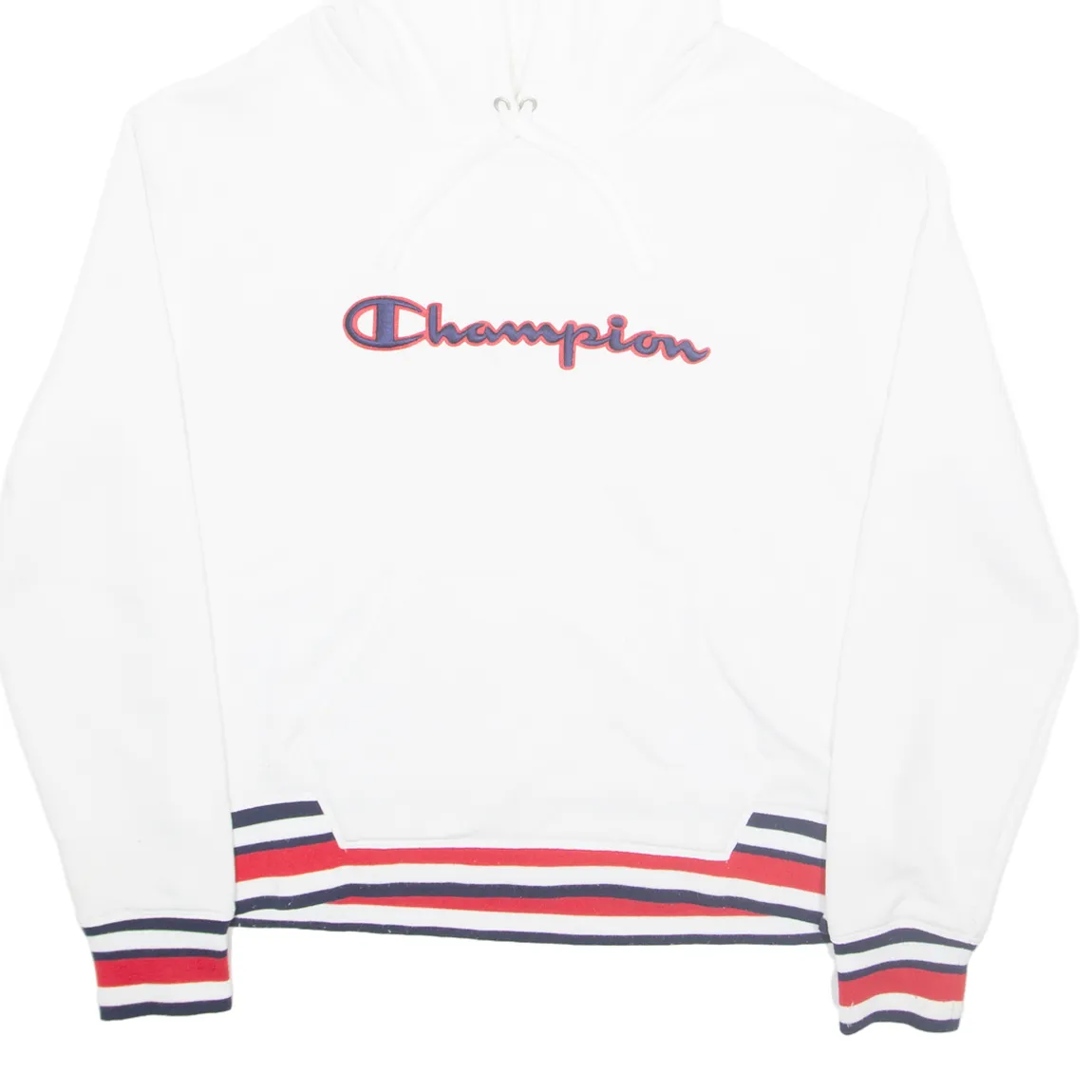 CHAMPION Mens White Hoodie L