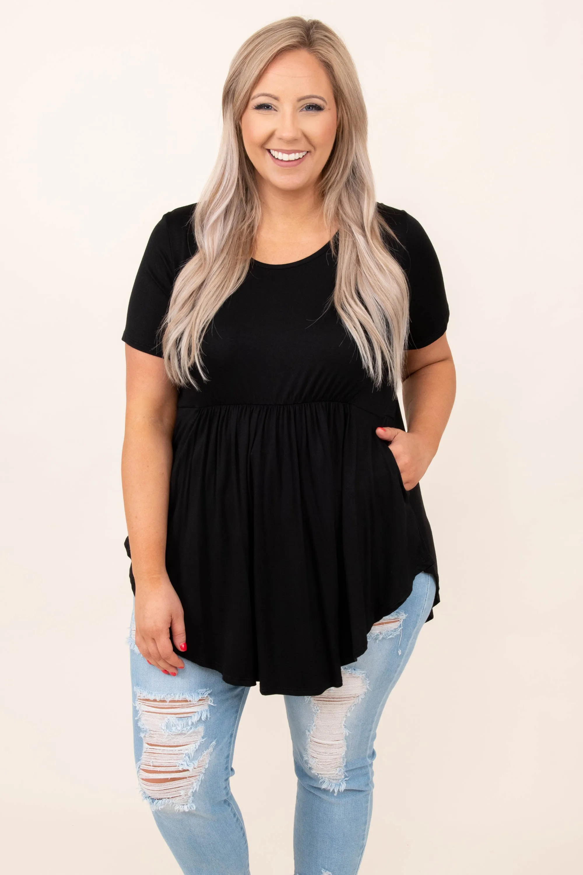 Charmed By You Top, Black