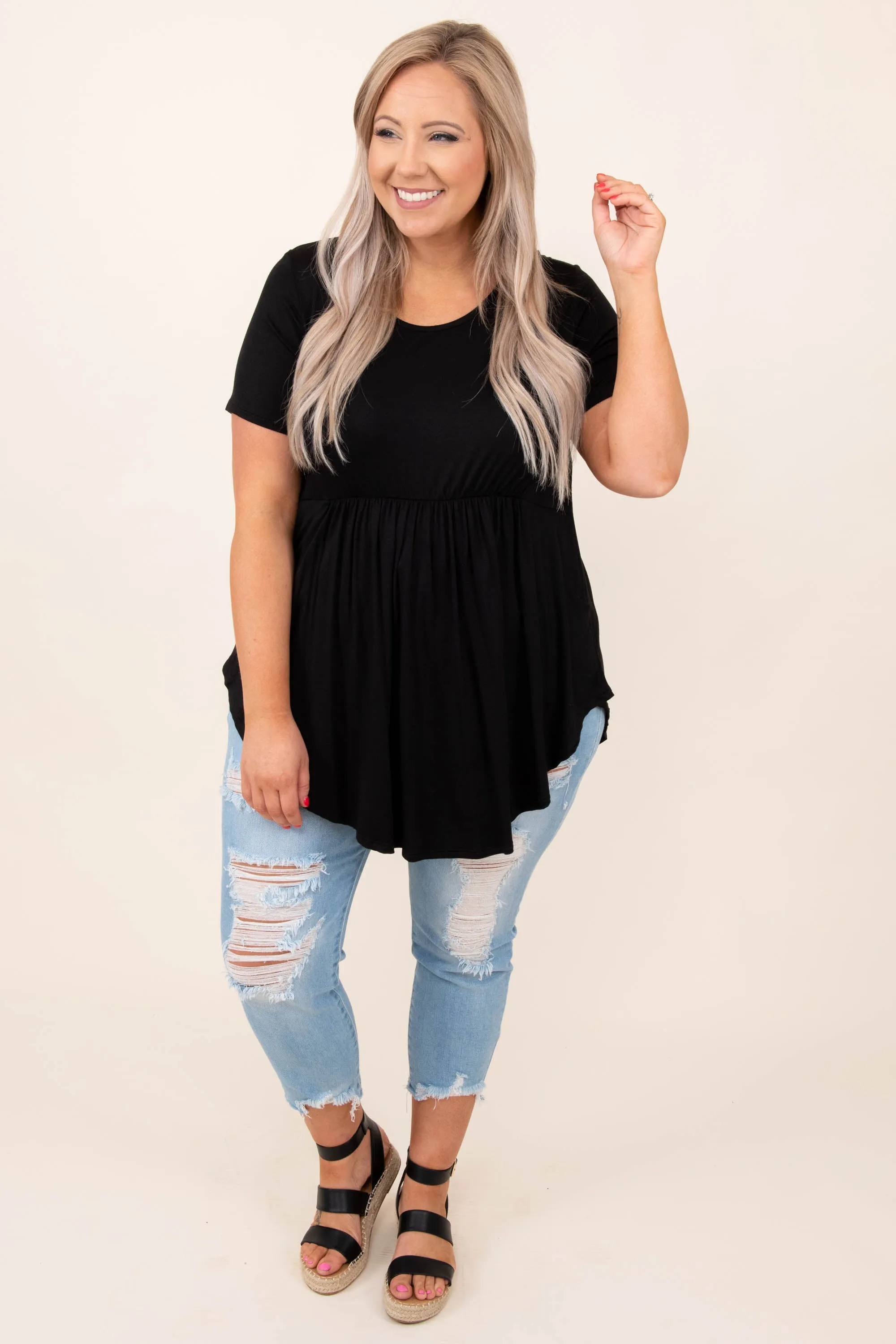 Charmed By You Top, Black