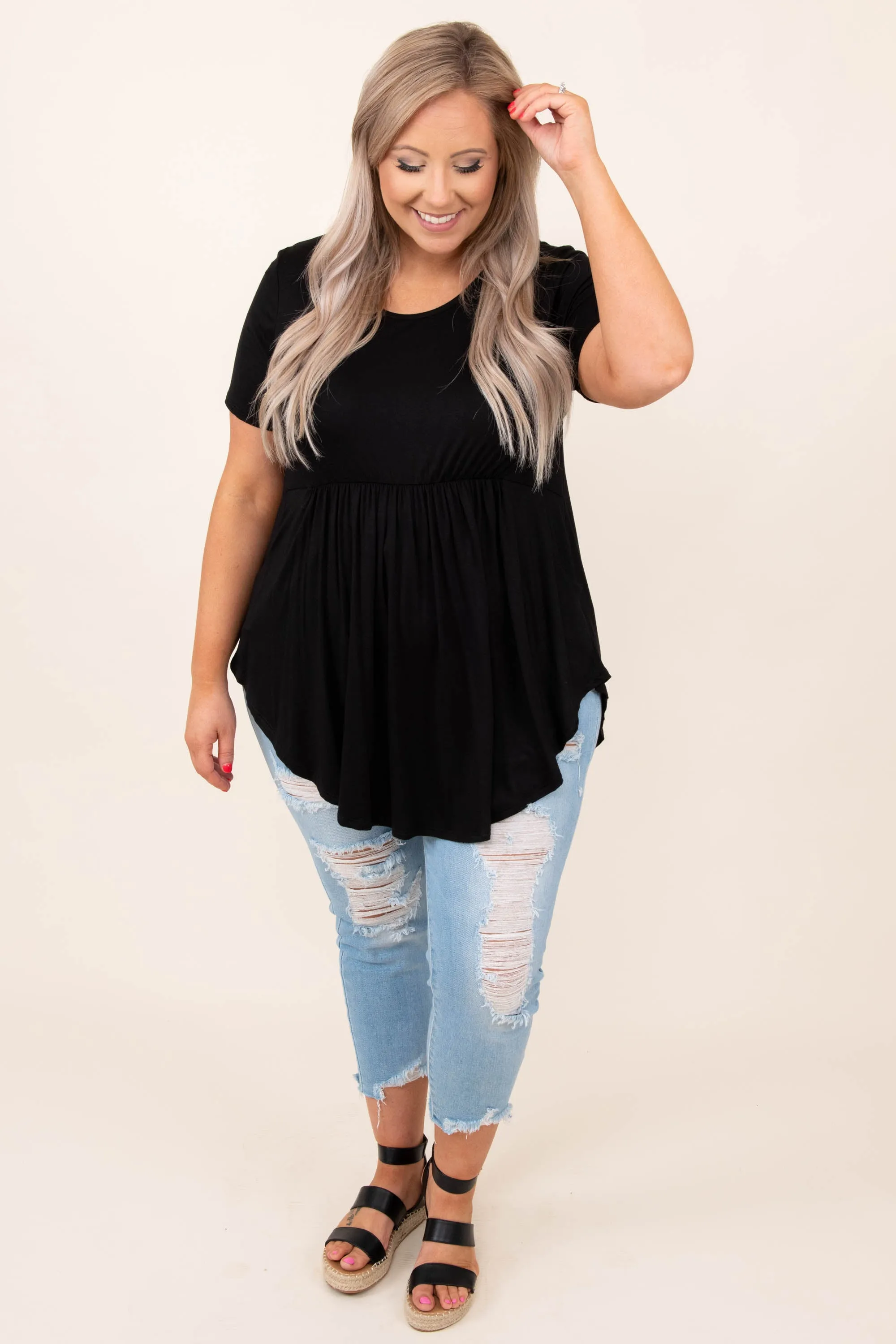 Charmed By You Top, Black