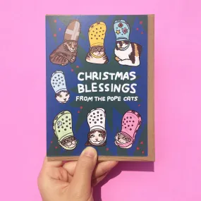 Christmas Blessings Cat Croc Card