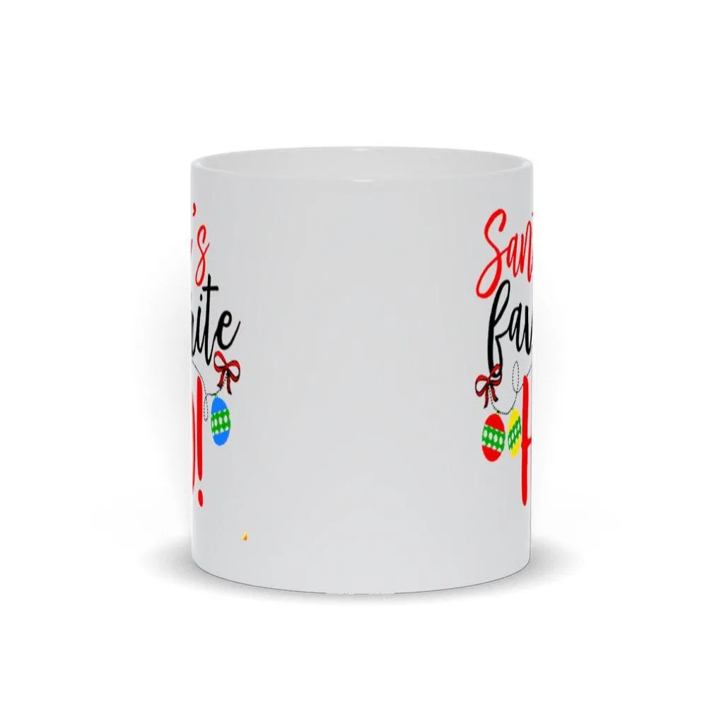 Christmas Mug, Santa'S Favorite Ho! Christmas mug, Holiday gift, Christmas gift, Coffee mug