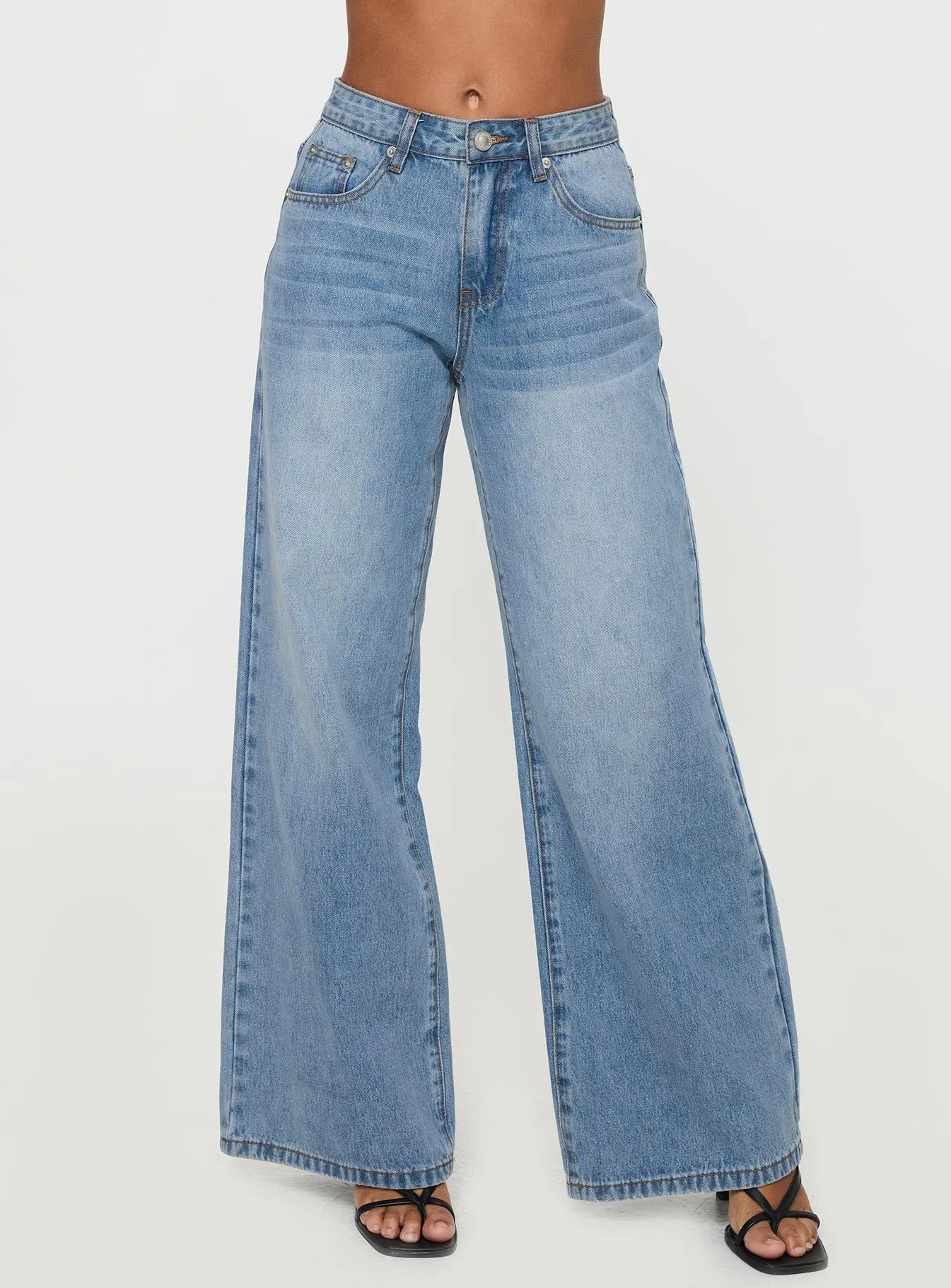 Colemane Mid Rise Denim Jeans Angel Blue