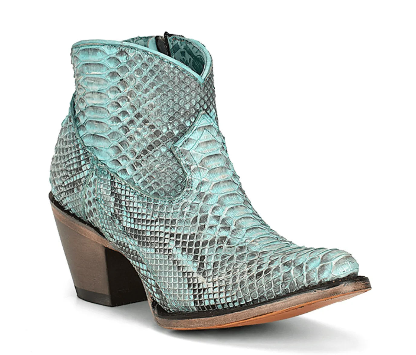 Corral Women's Turquoise Python J Toe Bootie A4323