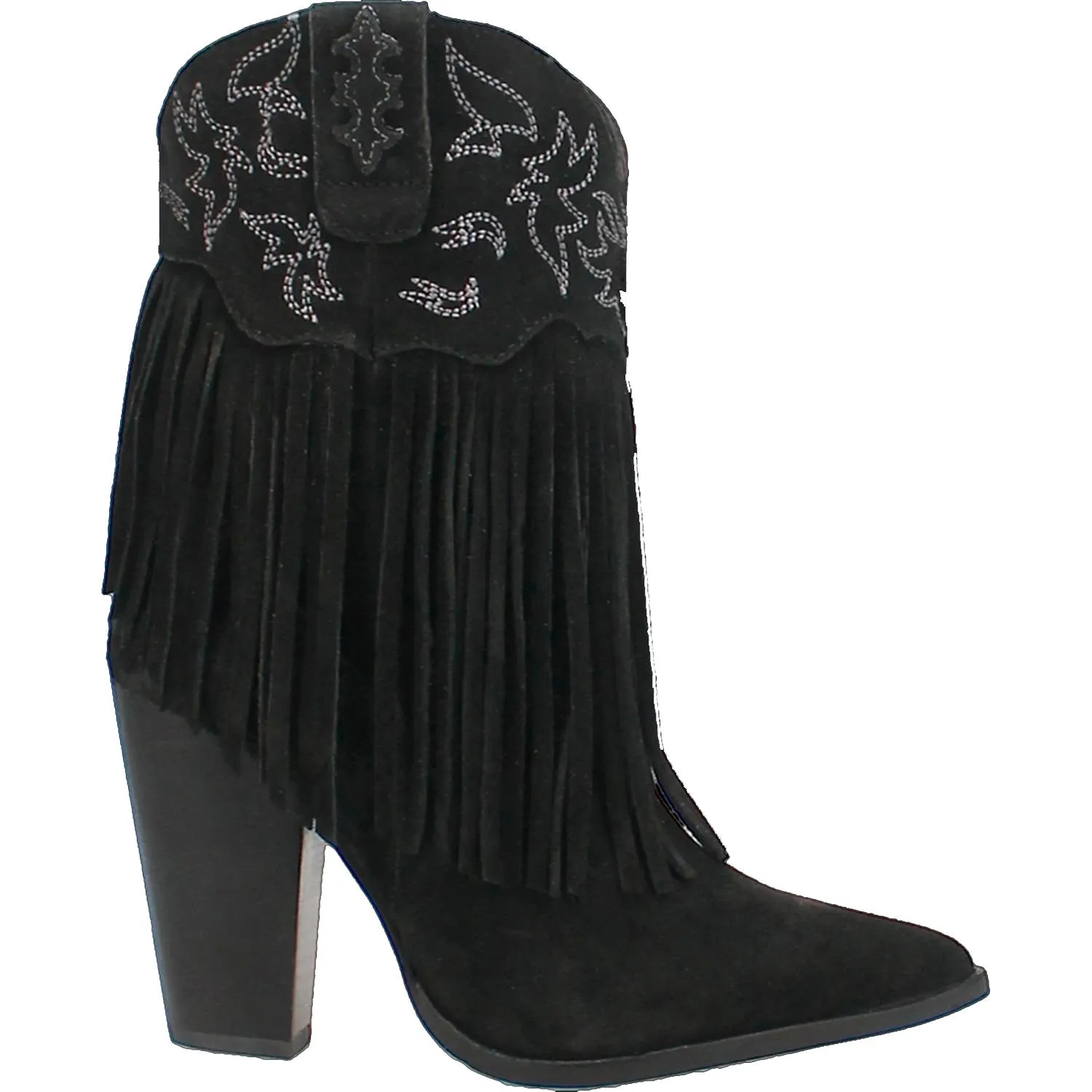 Crazy Train Black Fringe & Leather Boots (DS)