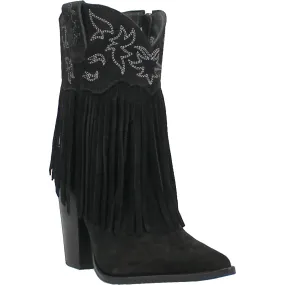 Crazy Train Black Fringe & Leather Boots (DS)