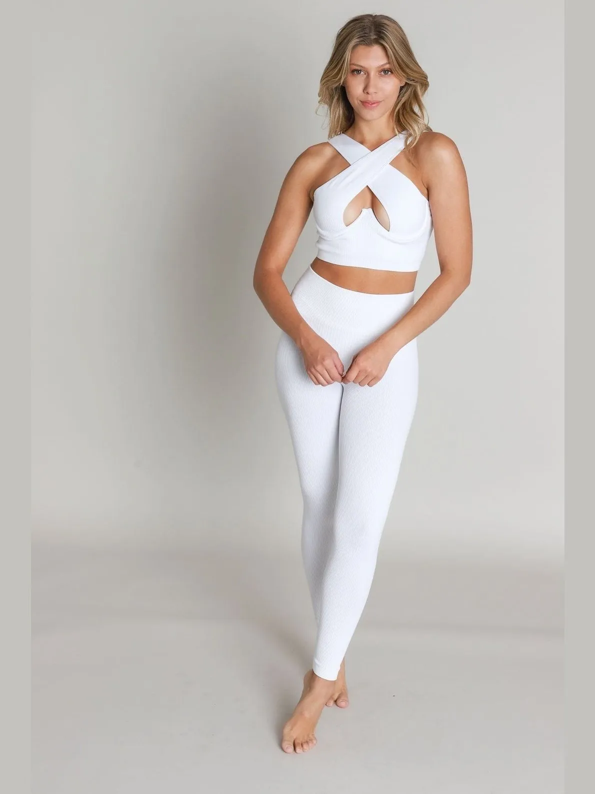 Criss Cross Front Leggings Set