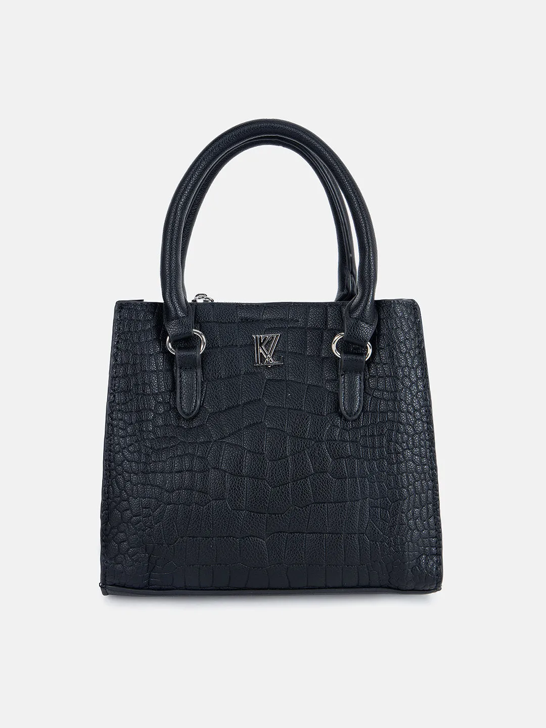 Croc-Textured Handbag