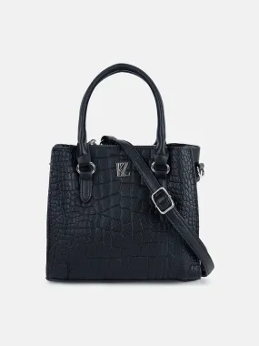 Croc-Textured Handbag